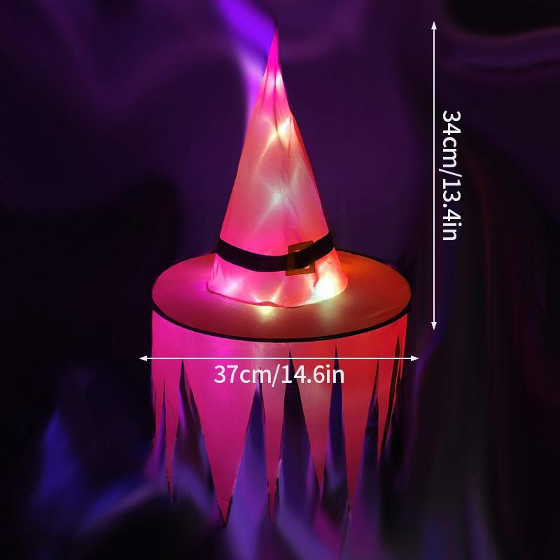 Chapéu de Bruxa LED Decoração Halloweeen Exterior Chapéu LED Bruxa Cosplay Dia dos Mortos Mexicano Festa Bola Mago Cosplay Para