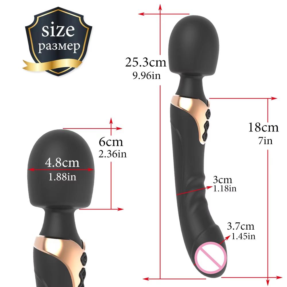 Powerful AV Vibrator Female Magic Wand 10 Modes Clitoral Stimulator G-spot Vaginal Massager Female Masturbator Dildo Adult
