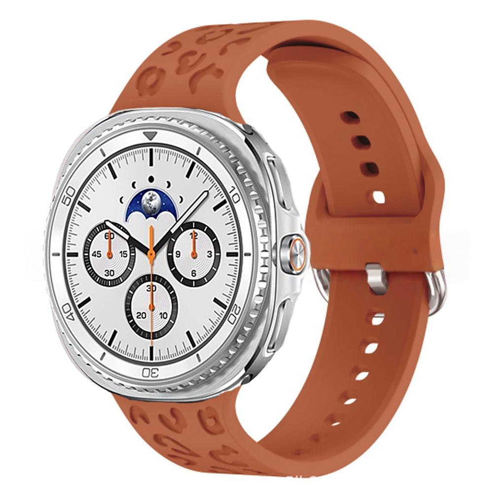 Engraved Band For Samsung Galaxy Watch 8 Classic 46mm Sport Silicone Leopard Loop Bracelet Correa Galaxy Watch 8 40mm/44mm Strap