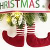 Christmas Wall Hanging Home Decoration Wreath Christmas Ornaments Santa Claus Theme Exquisite Christmas Decoration Gift 50x30x3cm