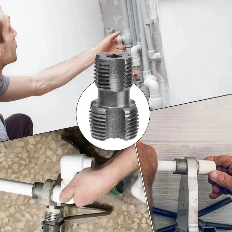 4 Points 6 Points Water Pipe Internal Thread Opener PVC Plastic Pipe Thread Tap Hand Aluminum Alloy Electric Drills Hand Tools
