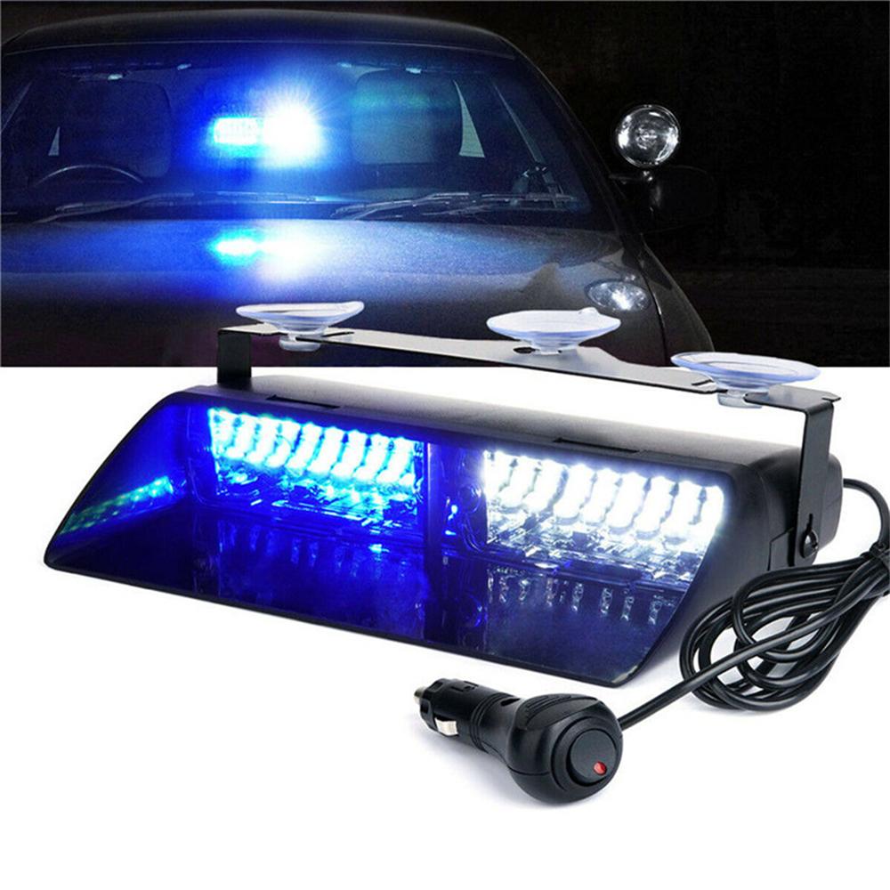 Police LED Lights 16Led Warning Light Car Dash Windshield Emergency Hazard Flash Strobe Light Beacon Lamp