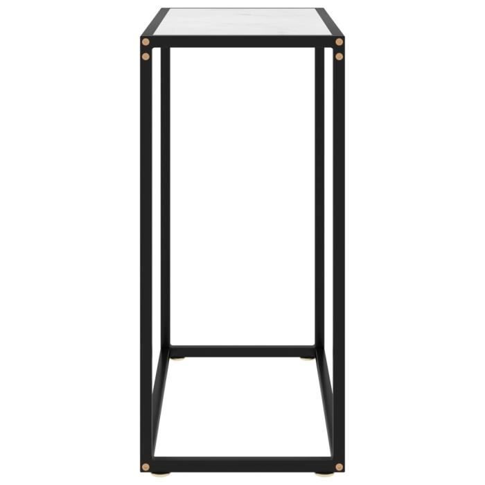 VidaXL Table console Blanc 60x35x75 cm Verre trempé
