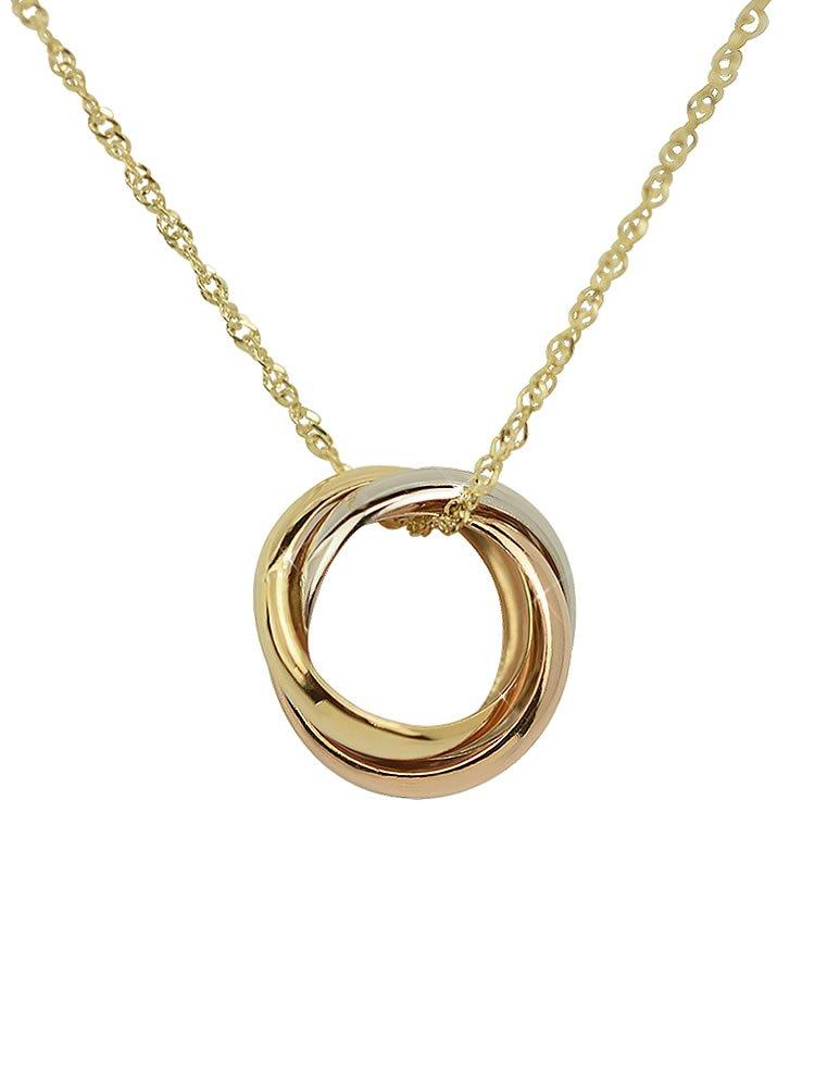 

Leaf 10K Pendant Necklace K10 10K White Gold Yellow Gold Pink Gold Sa251 [Four Clover] Ladies