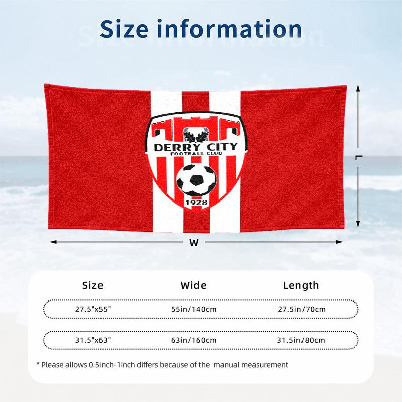Derry City Microfiber Beach Towel Quick Dry Sand Free Lightweight Beach Towels for Travel Swimming Camping
