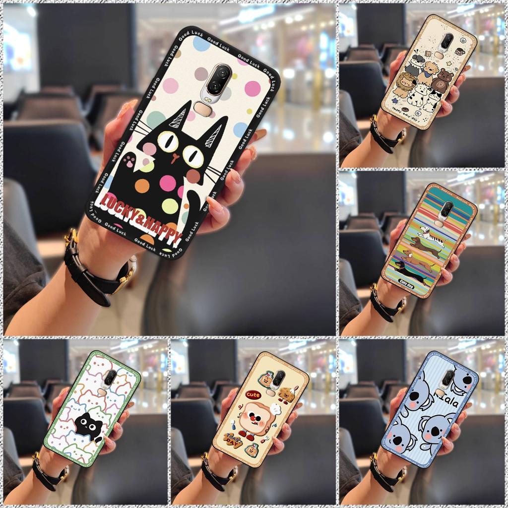 Soft Case Shockproof Phone Case For OnePlus 6/1+6 Durable Protective Full Wrap Anti-knock Waterproof Graffiti TPU Cute