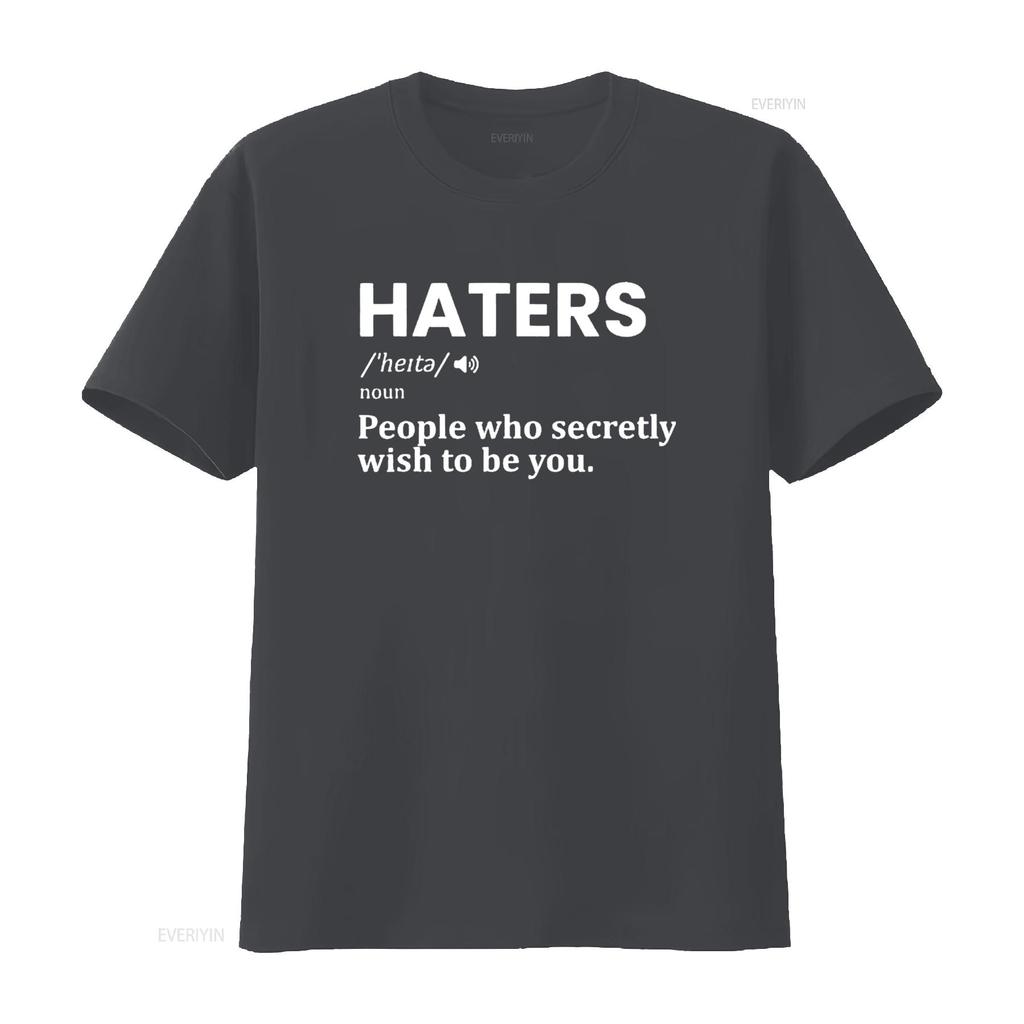 Mens Haters definition Funny Motivation Success Sayings T Shirt Black vintage Washed designer clothes Stretched Stylish Unisex