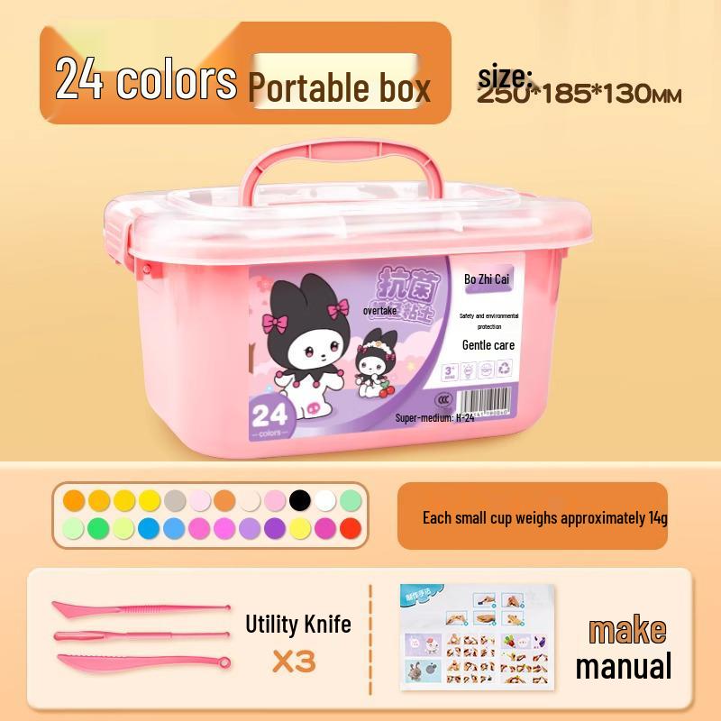 Odorless Food-Grade Clay Modeling Dough for Kids - 24 and 36 Color Sets