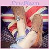 Elegant Women Round Toe Casual Pattern Flats With Wide Shallow Tendon Sole