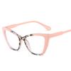 Women Flat Lens Cat Eye Contrasting Retro Flat Lens with Anti Blue Light Design Glasses That Can Be Matched with Prescription