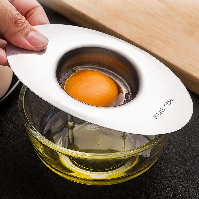 304 Stainless Steel Egg Yolk and Egg White Separator Baking Tool Egg Isolator Separation Protein Liquid Filter