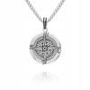 Men's Silver Wind Rose Pendant