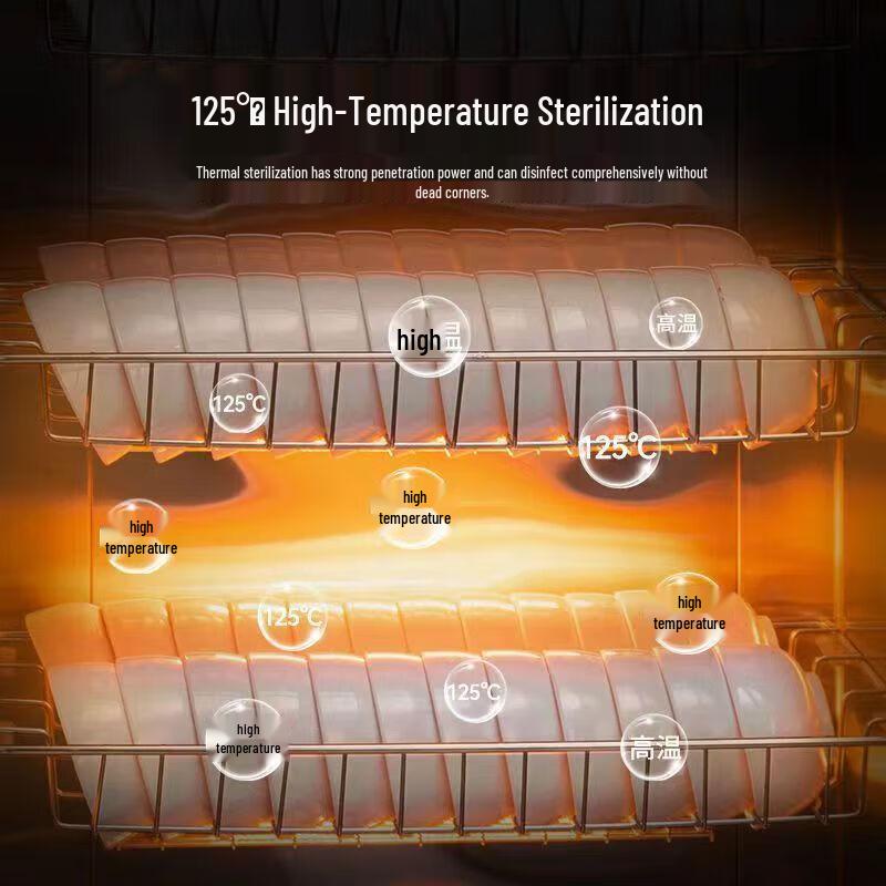 Yunqin Large Capacity Vertical Double Door Hot Air Disinfection Cabinet