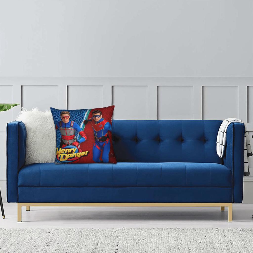 Henry Danger Captain Man And Kid Danger Pillowcase Printing Cushion Cover Decoration Throw Pillow Case Cover Home