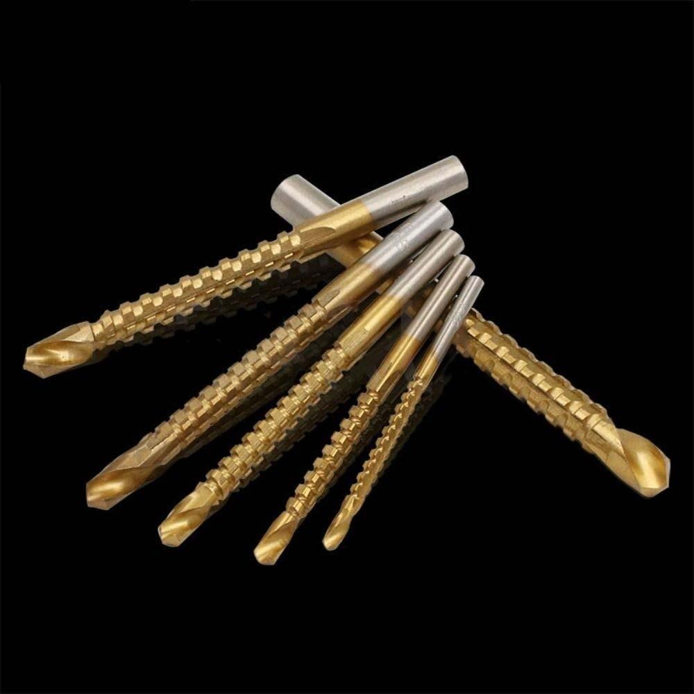 6pcs Hole Opening Grooving Drills Multi-functional HSS Drill Bits 3 in 1 Twist Bore Bits  Carpenter
