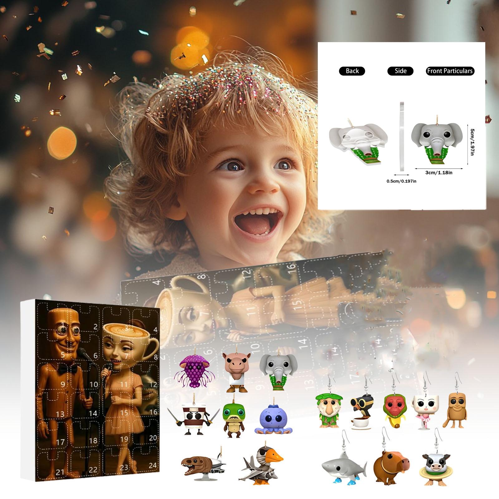 

1pc 2D Christmas Gift Arrival Festival Calendar Christmas Tree Decoration Acrylic Pendant One Size