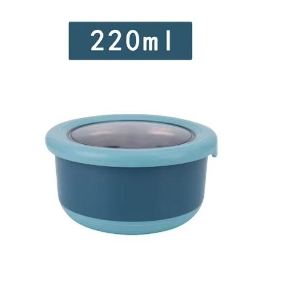 Frischhaltebox Edelstahl Lebensmittelversiegelungsschüssel Verbrühschutz Lunchbox mit Deckel Küchen Lebensmittelversiegelungsschüssel Frischhaltebox