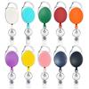 1pc Belt Rope Office Lanyard Clip Keychain Name Tag Holder Keyring Id Card Key Ring Cord Reel Retract Pull KeyChain Badge Holder