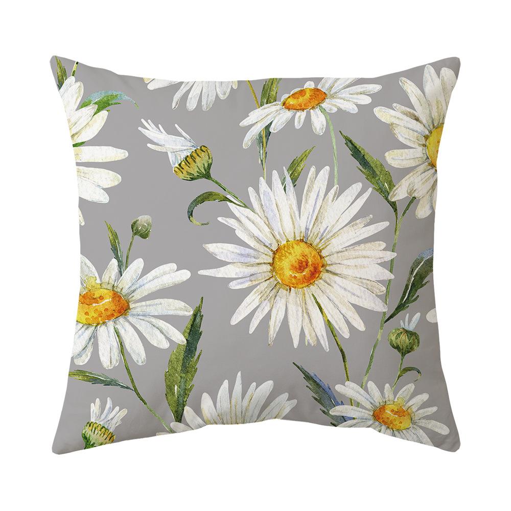 Spring Pillow New Sunflower Daisy Pillow Home Sofa Bedside Cushion Cover Pillow Cover