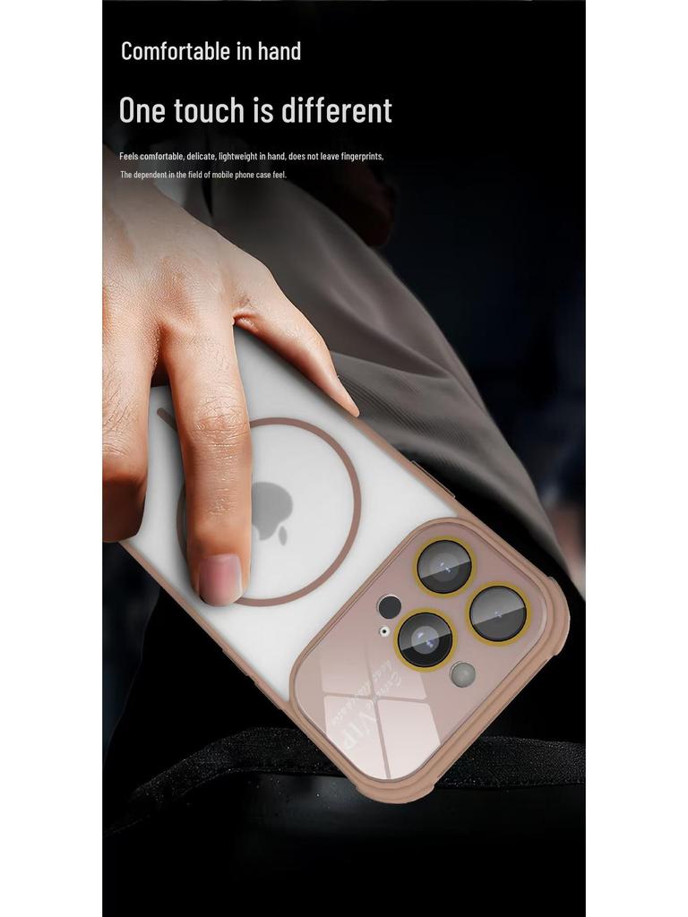 iPhone 17 Pro Large Magnetic Case: Transparent, Frosted Heat Dissipation, Drop-Proof Protective Cover