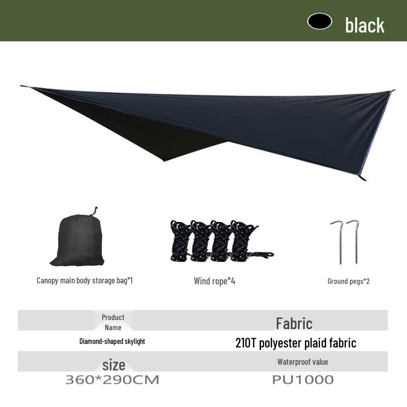 OLOEY Outdoor Diamond Tent Tarp