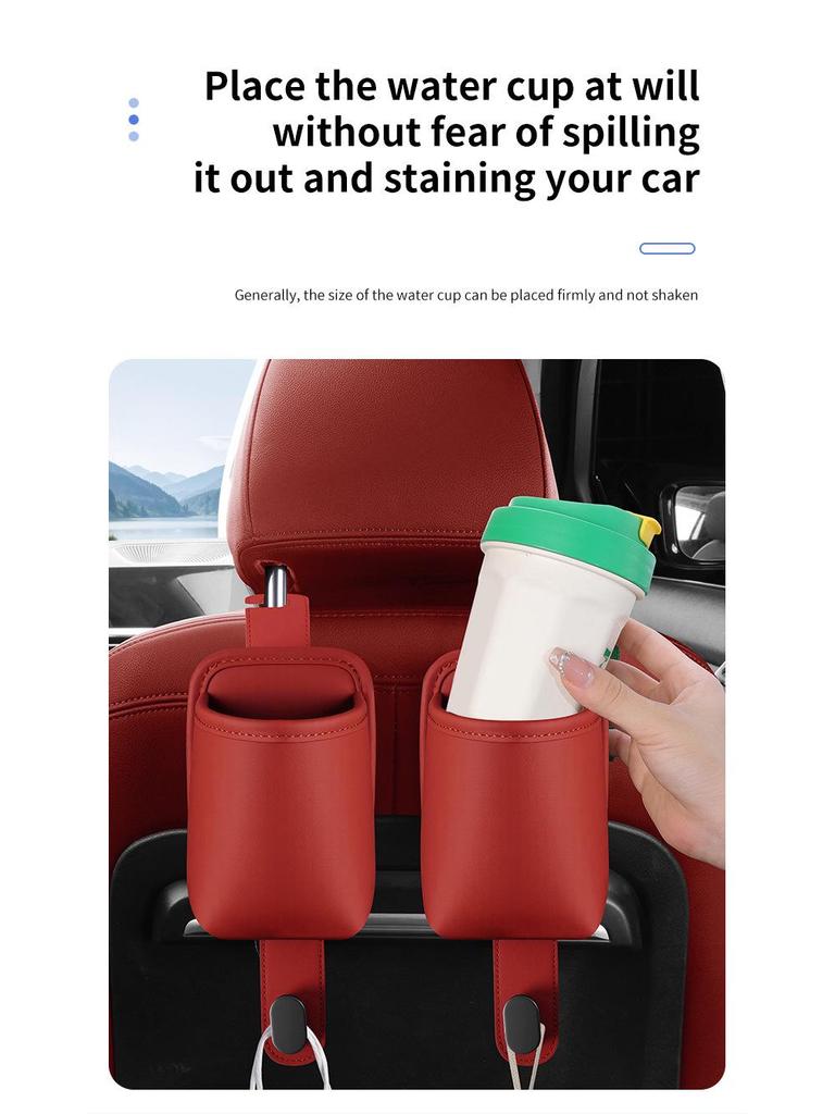 Multi-Function Car Headrest Hook & Cup Holder