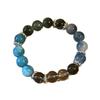 New Chinese-style Vintage Natural Green Phantom Crystal Bracelet, Ice-clear Green Amazonite Chalcedony Bracelet, High-end Jewelry for Women