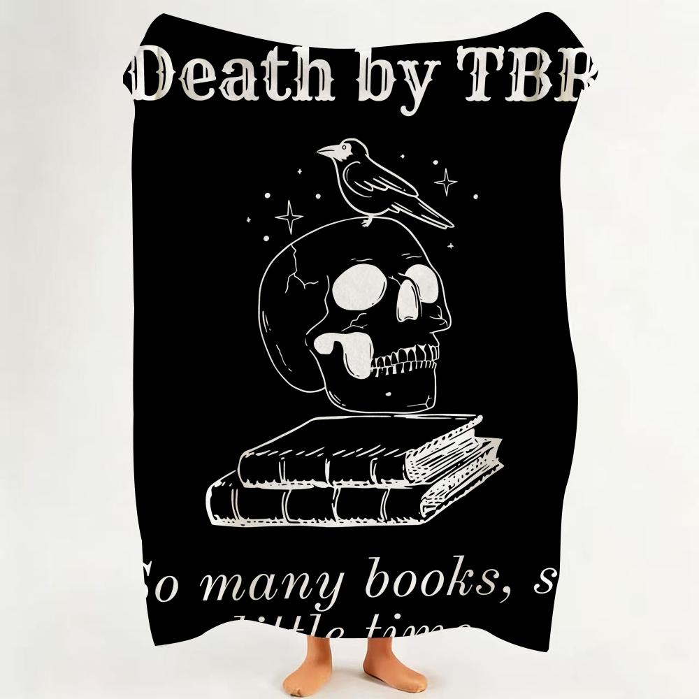 

Text D Death b by T TBR Throw hot Flannel Throw Blanket Suitable for Sofa Living Room Bedroom soft 75cmx90cm