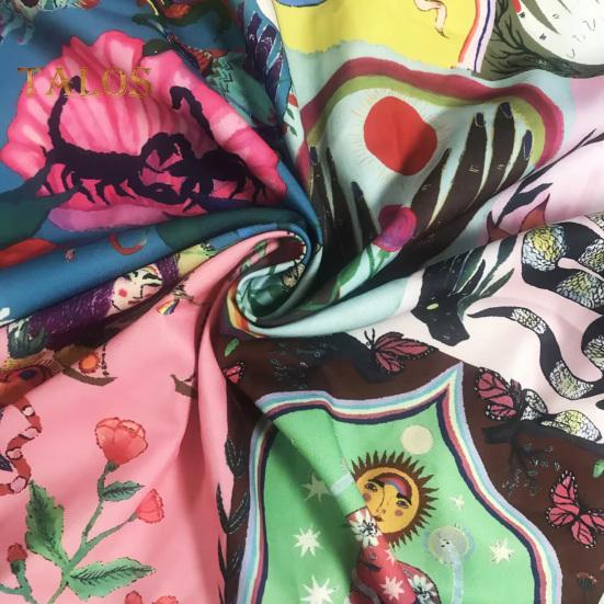 Sukienka damska na jesień i lato ze stójką, jednorzędowa, z długimi rękawami typu latarnia, wąska talia, vintage, falbaniasta, plisowana, kolorowa, z nadrukiem, mini sukienka