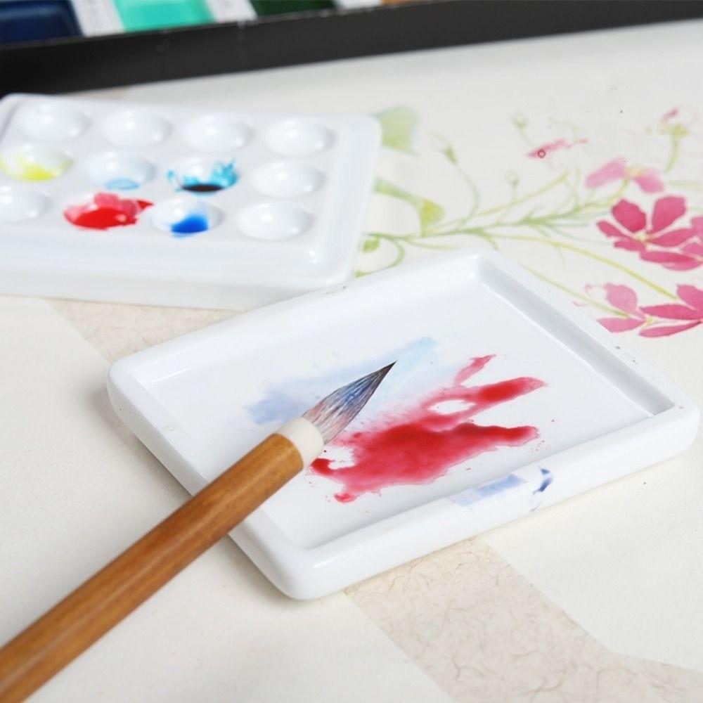 12 Grid Grid Palette With Cover Mix Palette Manicure Tool Watercolor Paint Palette  Nail Salon