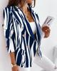 European & American Women's 2024 Autumn/Winter Slim Woolen Coat - Long Sleeve Double-Breasted Casual Printed Small Suit