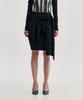 Kimjisu Pleated Tie Volume Skirt _ Black