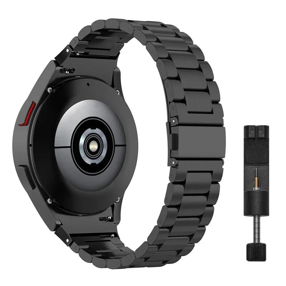 No Gaps Band for Samsung Galaxy Watch7 6 4 Classic 46mm 47mm/Watch4 5 pro 44mm 40mm Stainless Steel Strap Curved end Bracelet