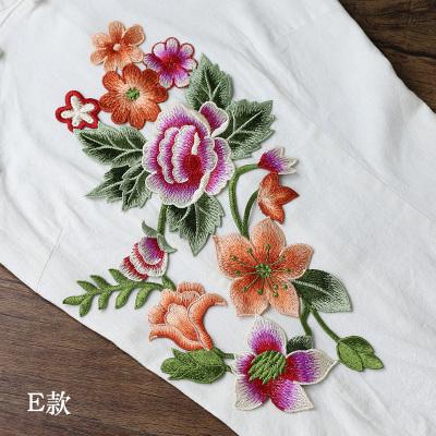 BIG applique embroidery flower patches para vestuario decorative sew on designer patches for jeans parches bordados para ropa