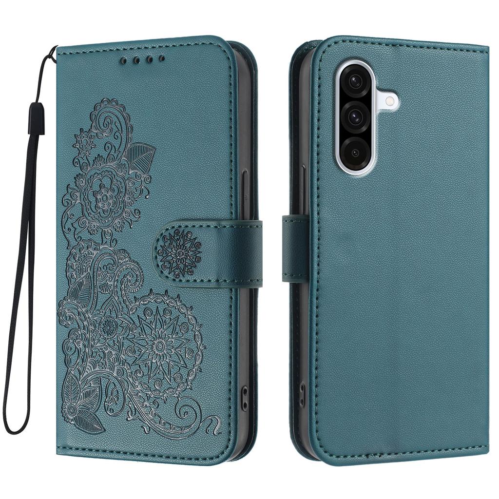 For Samsung Galaxy A36 5G Phone Cases Mandala Flower Leather Wallet Mobile Cover with Strap