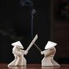 Samurai Knight Ceramic Incense Holder and Burner Ornament