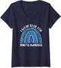 I Wear Blue For Diabetes Awareness Support Rainbow Ladies' V-Neck Tshirt Unisex T-Shirt
