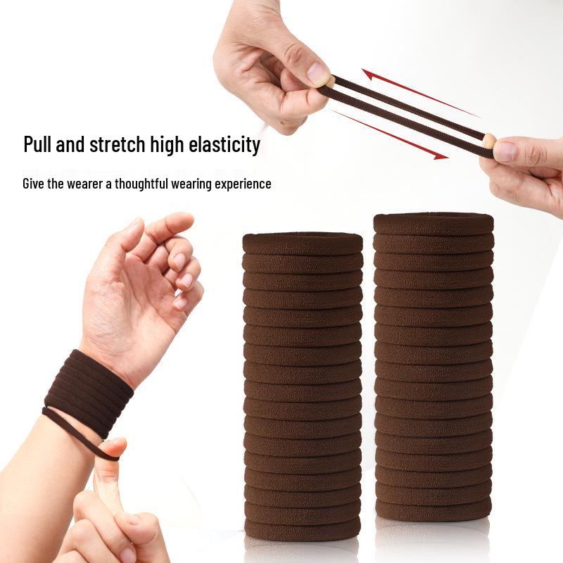 High Elasticity Seamless Hair Ties: Thickened, Knotted Bands for Women