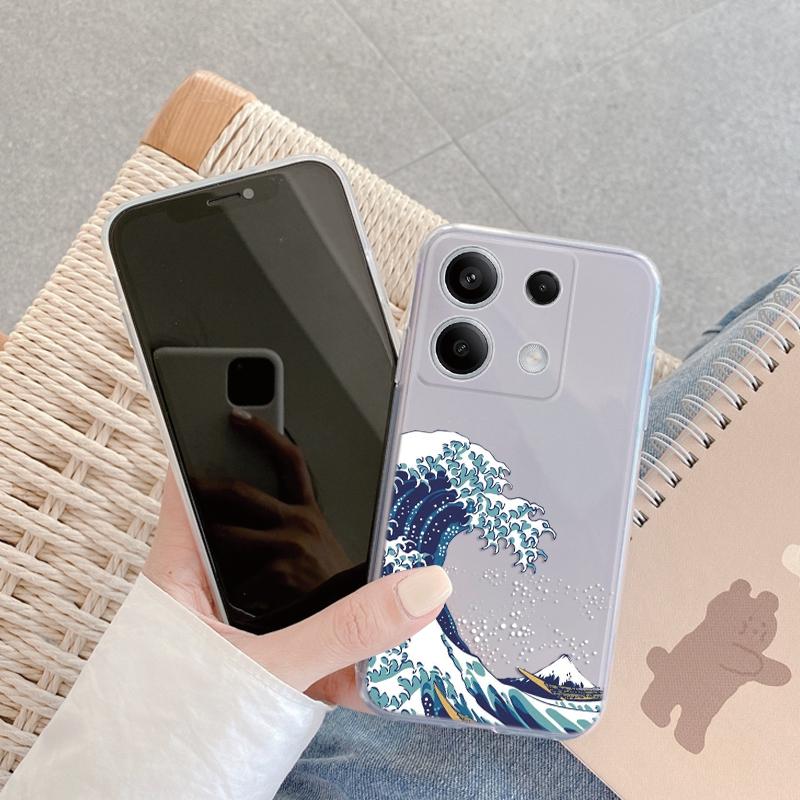 

Роскошный чехол с рисунком для iPhone Samsung A55 M34 S24 Xiaomi Redmi 13 Pro 14C Huawei Honor, противоударный бампер для телефона TPU, устойчивый к царапинам, прозрачная задняя крышка Samsung Galaxy S20 FE