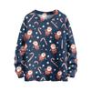 Women's Fashion Casual Long Sleeve Christmas Printed Round Neck Knitted Top