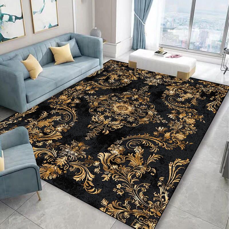 

Vintage Persian Large Carpet for Living Room Decoration Carpets High-end Luxury Lounge Bedroom Rugs Non-slip Coffee Tables Mat 60x90cm