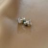 Yerik 2Pcs Silver Color Zircon Magnetic Ear Clip for Women Men Luxury Sparkling Crystal Without Piercing Ear Ear Cuff Jewelry