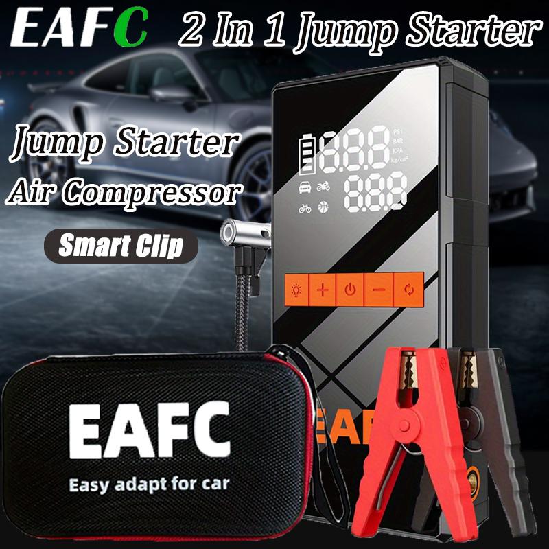 EAFC Avviatore di emergenza 2 in 1 con compressore d'aria, Alimentatore di avviamento d'emergenza con pompa d'aria da 150 PSI
