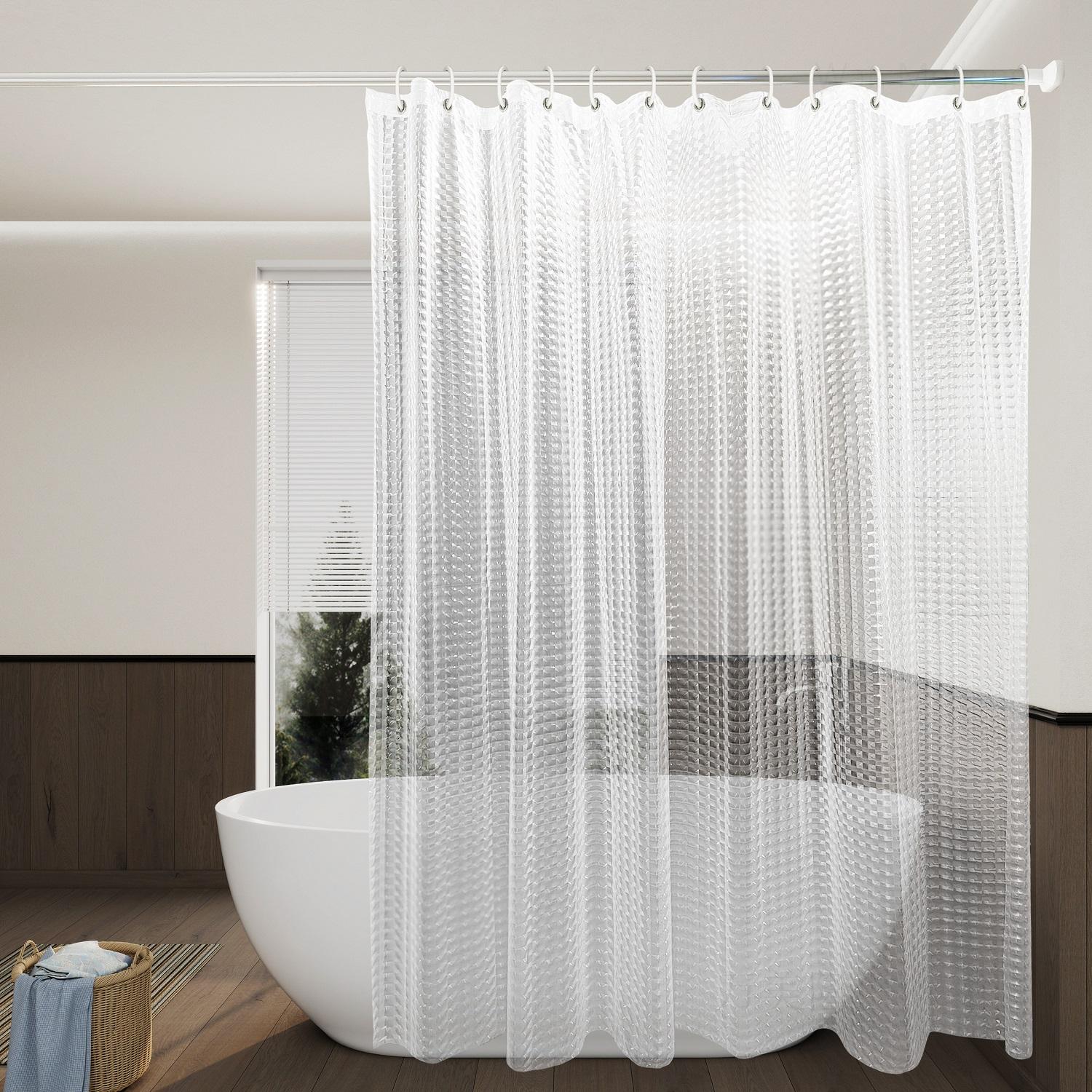 

Transparent Cat-Eye Pattern Shower Curtain, Partition Curtain for Bathroom, Unique Cat-Eye Texture 120*180cm