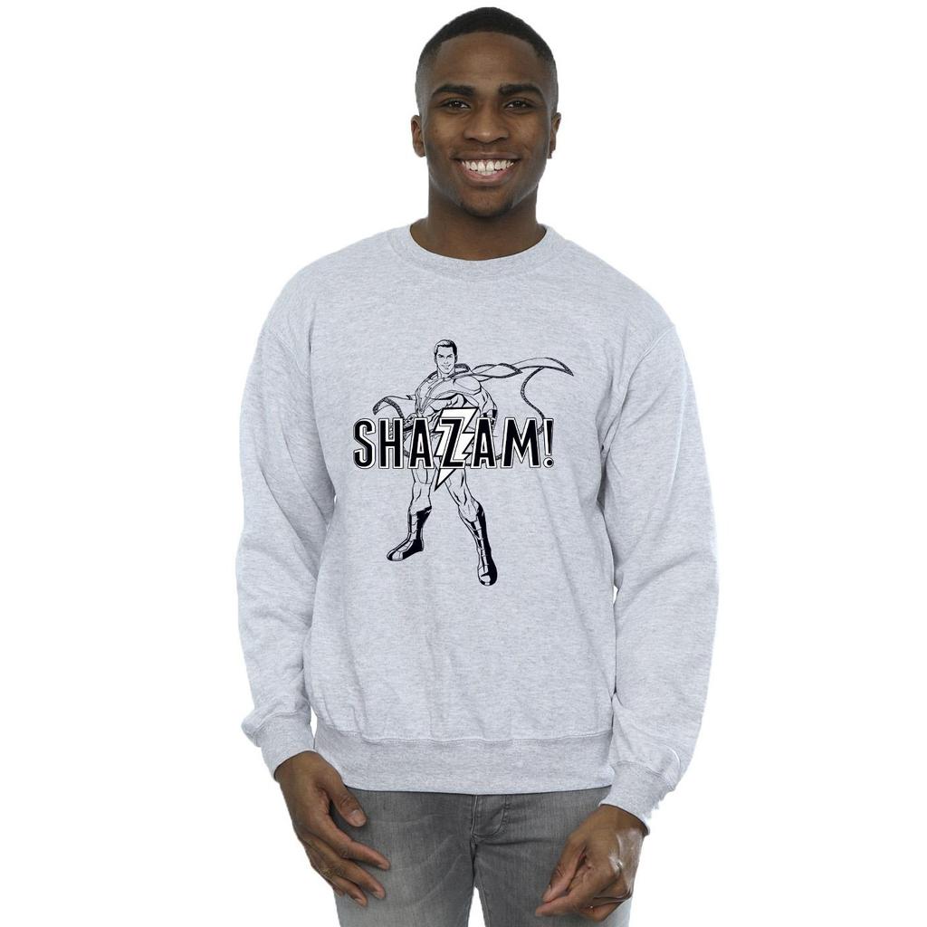 DC Comics Mens Shazam Outline Sweatshirt
