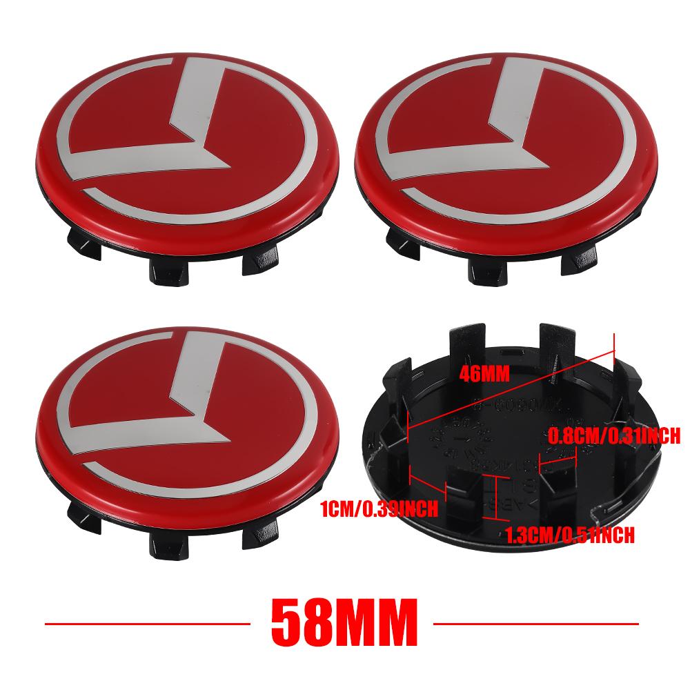 4 Stück 56/58mm Auto Radnabenabdeckung Aufkleber für Kia Sportage 3 Rio Ceed Carnival Forte Seltos Picanto Soul EV6 Niro