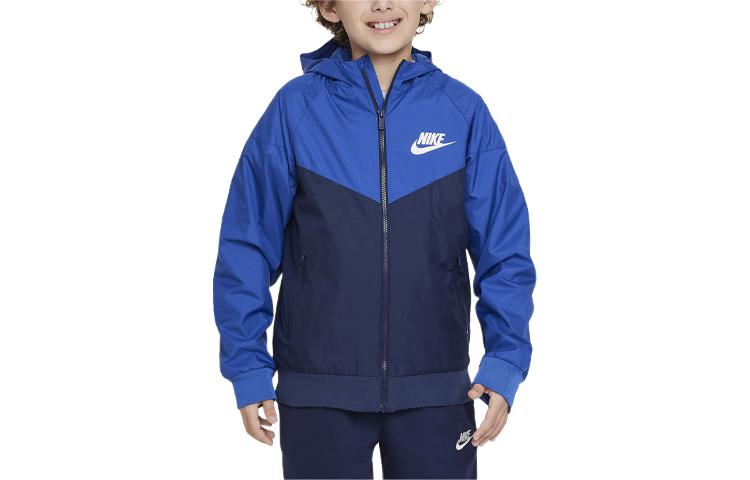 Nike Jackets & Coats Sportswear Windrunner Marine Blue Kids FN8757-480 S