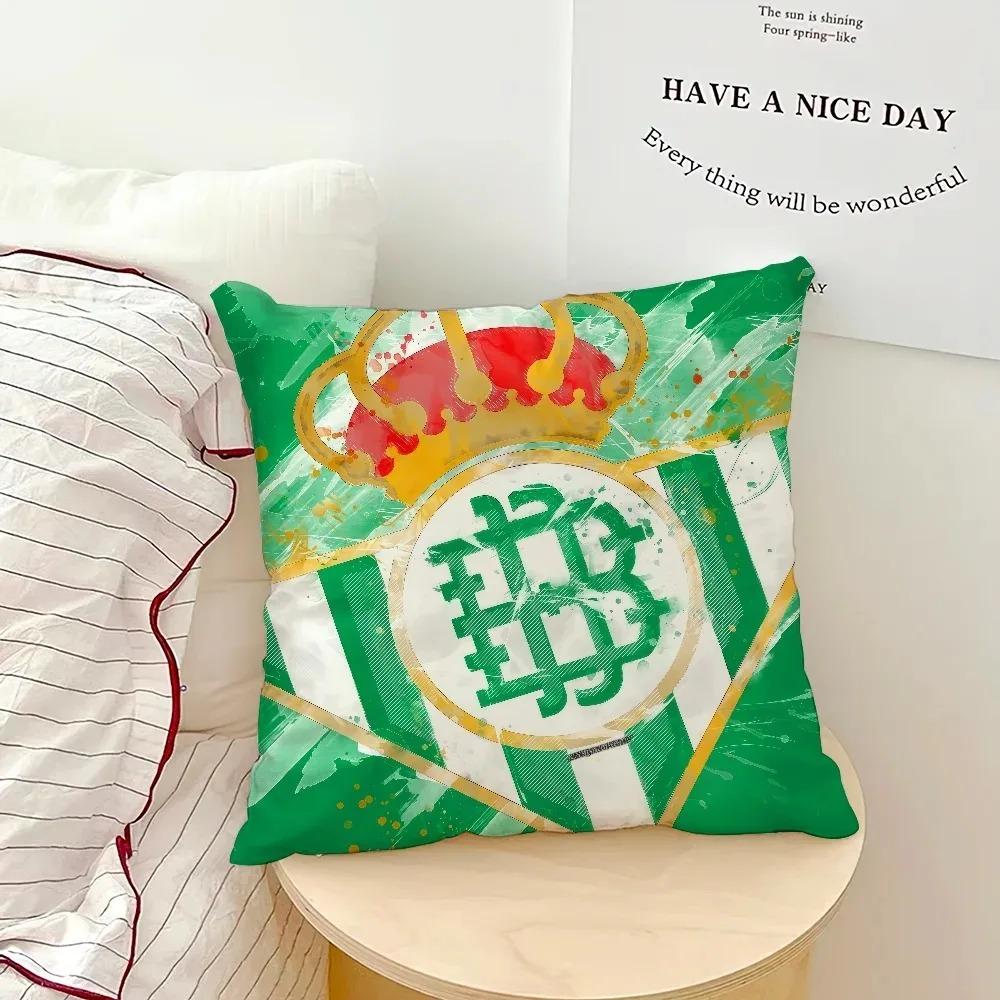 pc RReal Comfortable and Soft Football Cushion Cover Living Room BBetis Bedroom Sofa Window Sill Car Decoration Cushion Cover