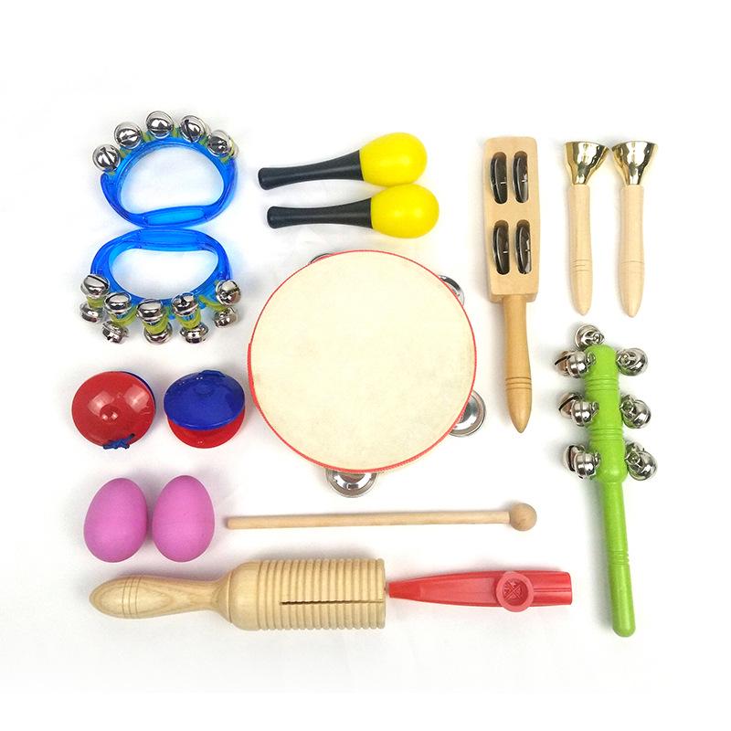 

Ten-Piece Orff Instrument Set: Shaker, Wrist Bells, Percussion Instruments for Kindergarten Music Classroom
