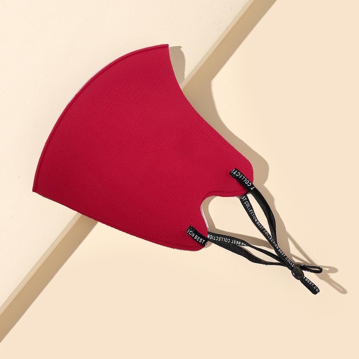 

Маска из ледяного шелка, дышащая, моющаяся, трехмерная, с защитой от ультрафиолета, для взрослых, солнцезащитная маска, тонкая тканевая маска на заказ One size красный